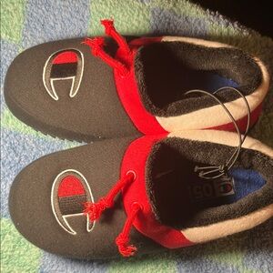 Champion Kids' Black and Red Slippers Never Worn!